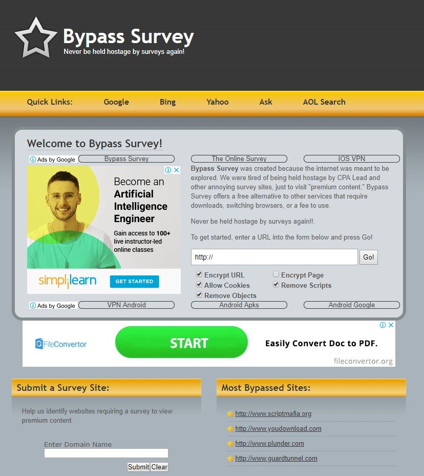 survey remover software