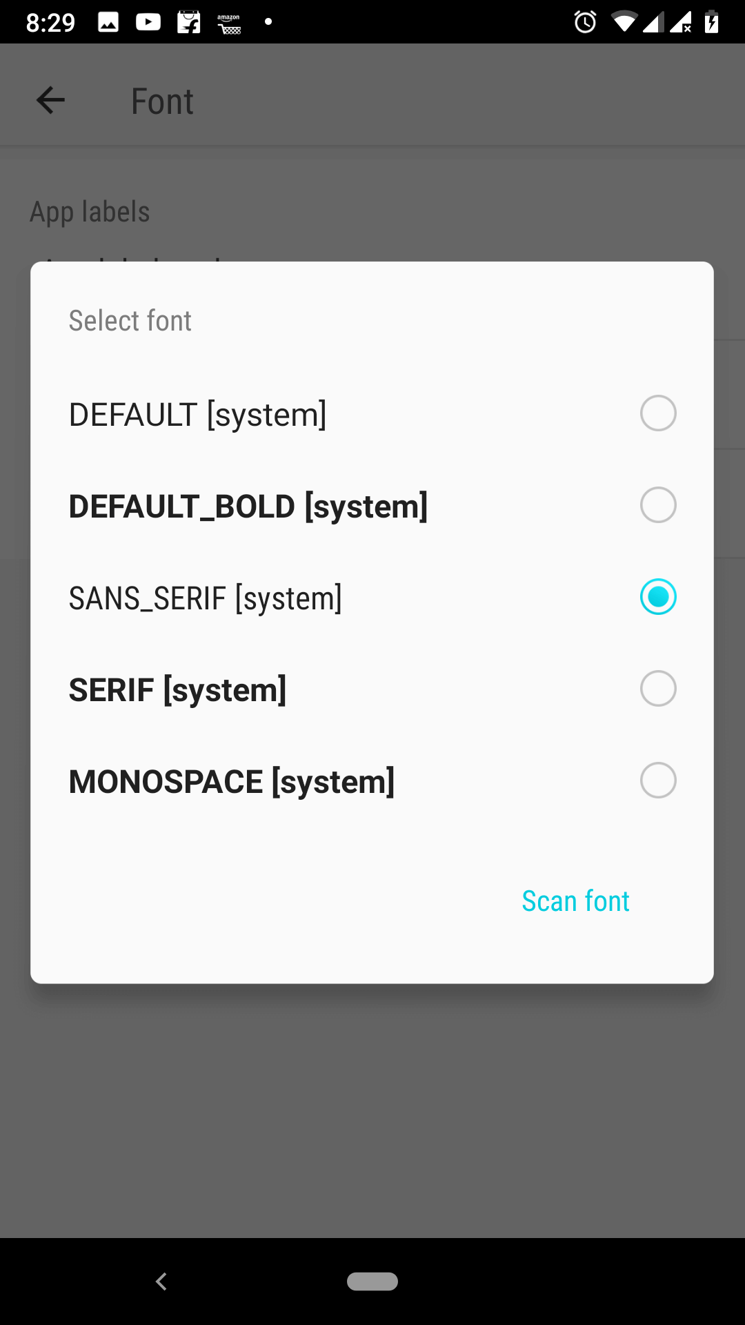 change fonts on android